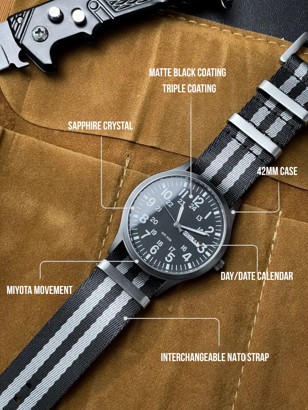 KRAVENOR SENTINEL VERDANT - (WATCH + EXTRA STRAP)